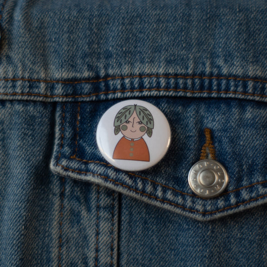 Magnet/Badge | Green Cheek Girl