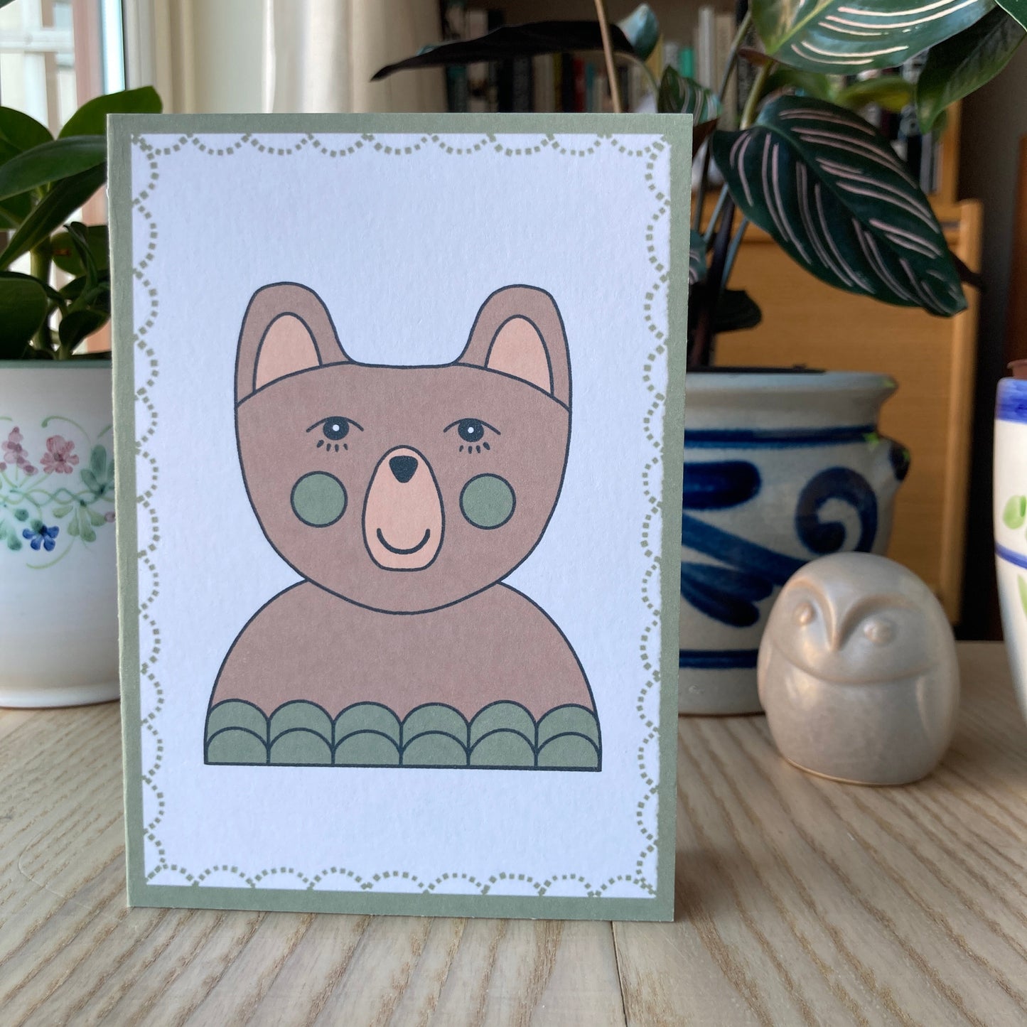 Greeting Card | Green Cheek Bear