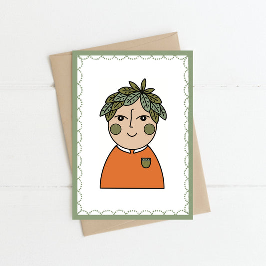 Greeting Card | Green Cheek Boy