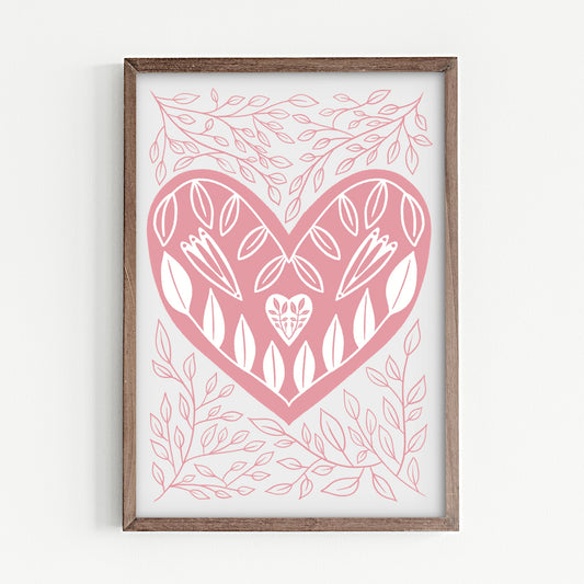 A5/A4 Print | Floral Heart